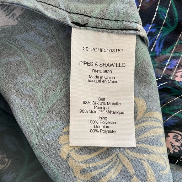 Veronica Beard Hazel Ruched Floral-Print Fil Coupé Silk-Metallic Skirt EUC Sz 4 - Picture 9 of 11